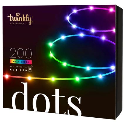 Twinkly - LED RGB spoljašnja prigušiva traka DOTS 200xLED 10 m IP44 Wi-Fi