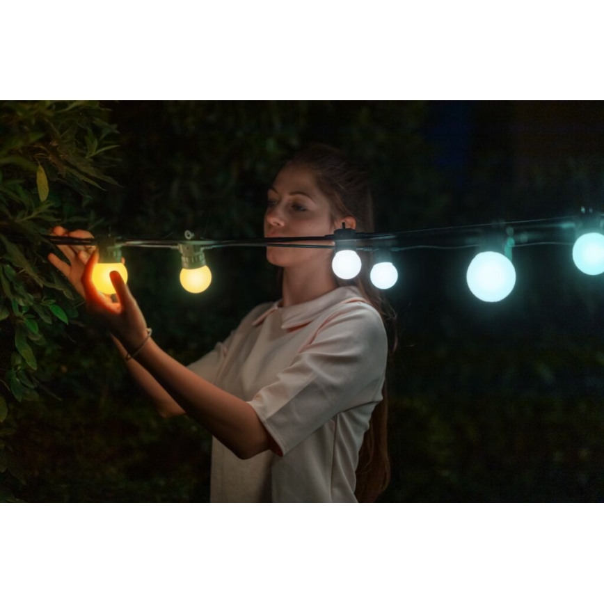 Twinkly - LED prigušiva spoljašnja dekorativna girlanda FESTOON 20xLED 14m IP44 Wi-Fi