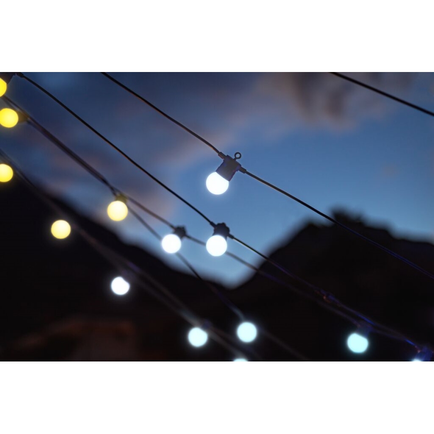 Twinkly - LED prigušiva spoljašnja dekorativna girlanda FESTOON 20xLED 14m IP44 Wi-Fi