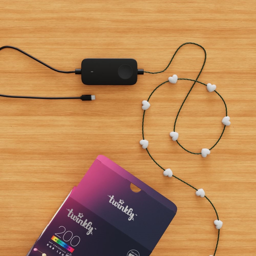 Twinkly - LED RGB prigušiva božićna girlanda CANDIES 200xLED 14 m USB Wi-Fi