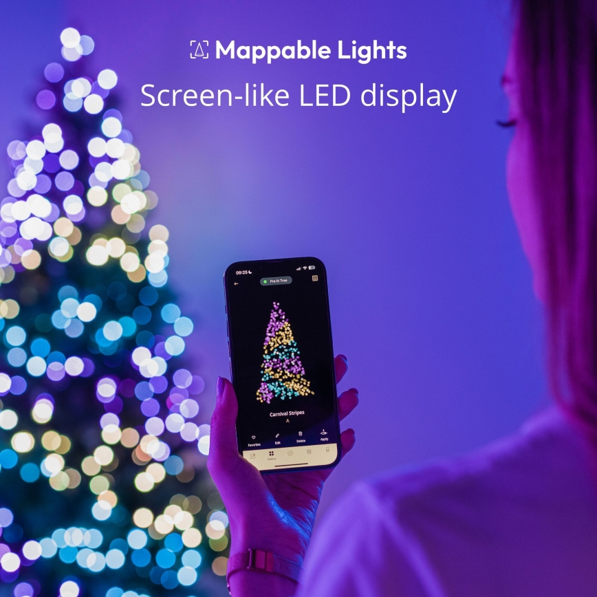 Twinkly - LED RGB prigušiva božićna girlanda CANDIES 100xLED 8 m USB Wi-Fi