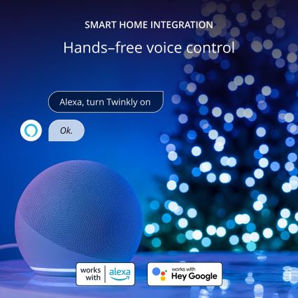 Twinkly - LED RGB prigušiva božićna girlanda CANDIES 100xLED 8 m USB Wi-Fi