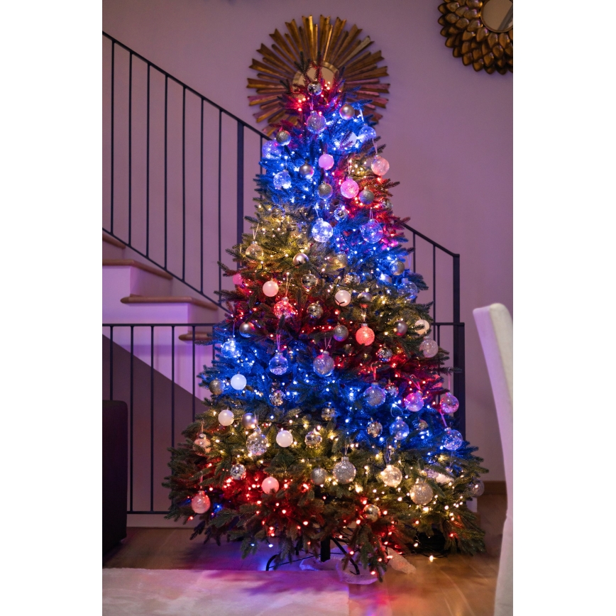 Twinkly - LED RGBW prigušiva spoljna božićna girlanda STRINGS 250xLED 23,5m IP44 Wi-Fi