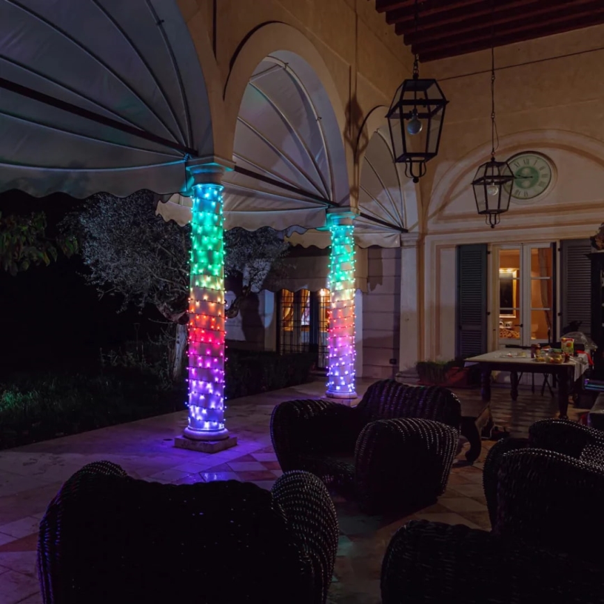 Twinkly - LED RGBW prigušiva spoljna božićna girlanda STRINGS 250xLED 23,5m IP44 Wi-Fi