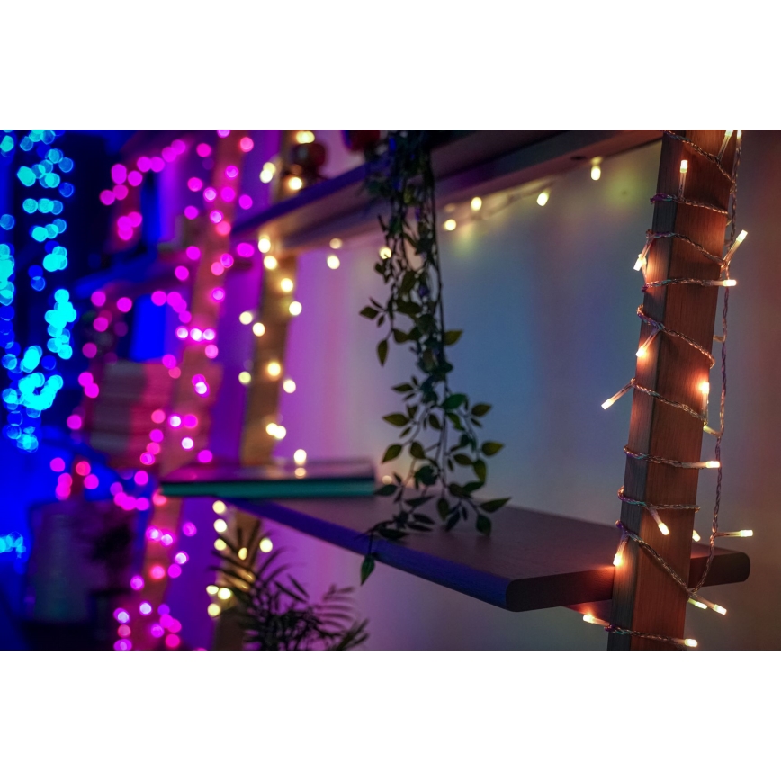 Twinkly - LED RGBW prigušiva spoljna božićna girlanda STRINGS 250xLED 23,5m IP44 Wi-Fi