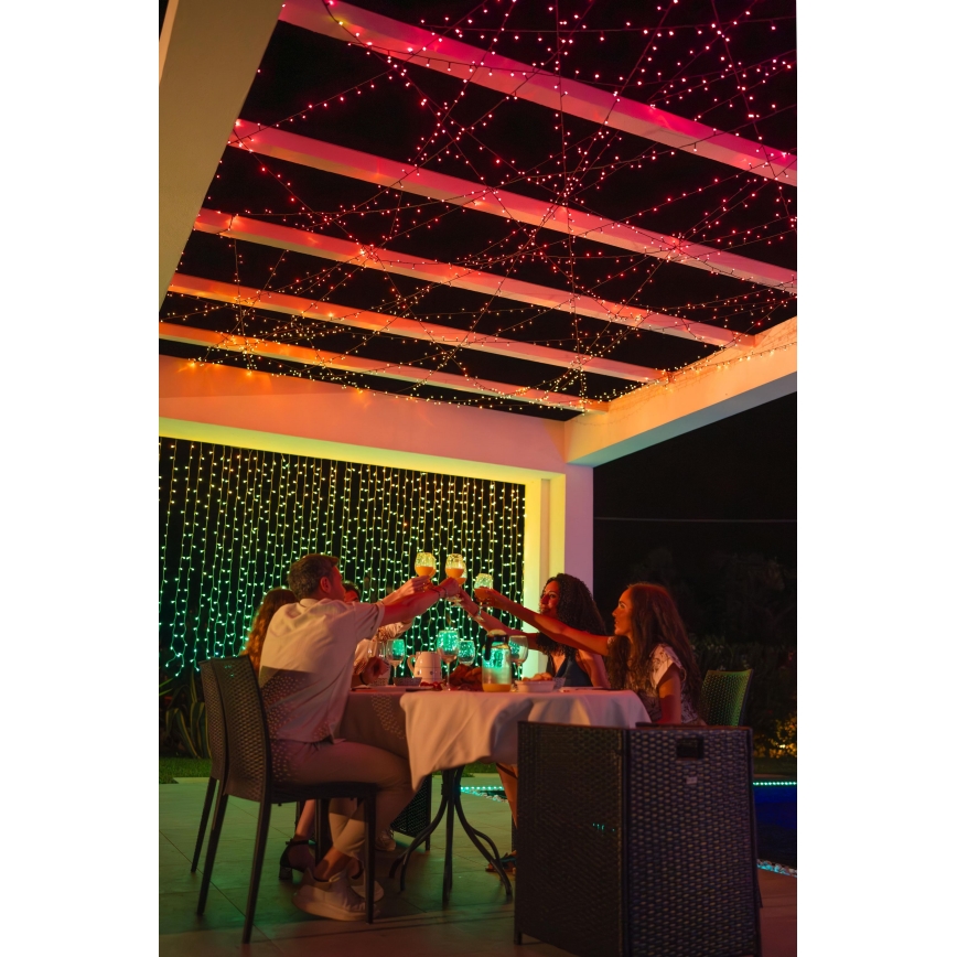 Twinkly - LED RGBW prigušiva spoljna božićna girlanda STRINGS 250xLED 23,5m IP44 Wi-Fi