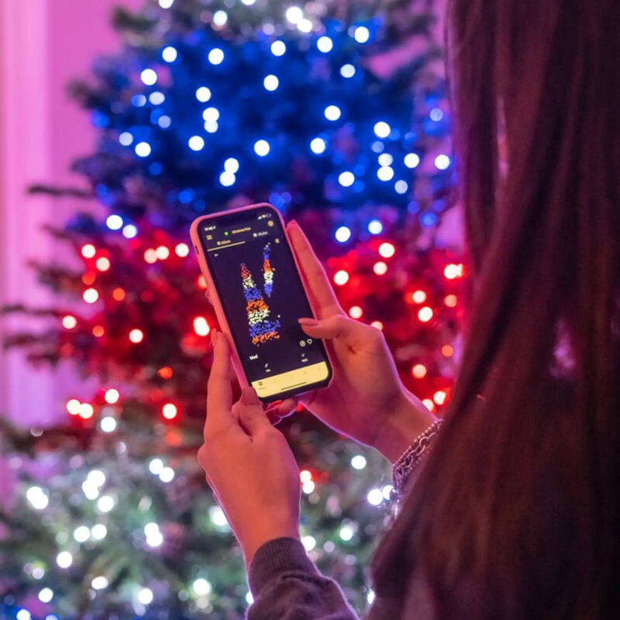 Twinkly - LED RGBW prigušiva spoljna božićna girlanda STRINGS 250xLED 23,5m IP44 Wi-Fi
