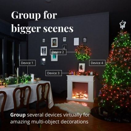 Twinkly - LED RGBW prigušiva spoljna božićna girlanda STRINGS 250xLED 23,5m IP44 Wi-Fi