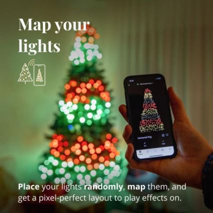 Twinkly - LED RGBW prigušiva spoljna božićna girlanda STRINGS 250xLED 23,5m IP44 Wi-Fi