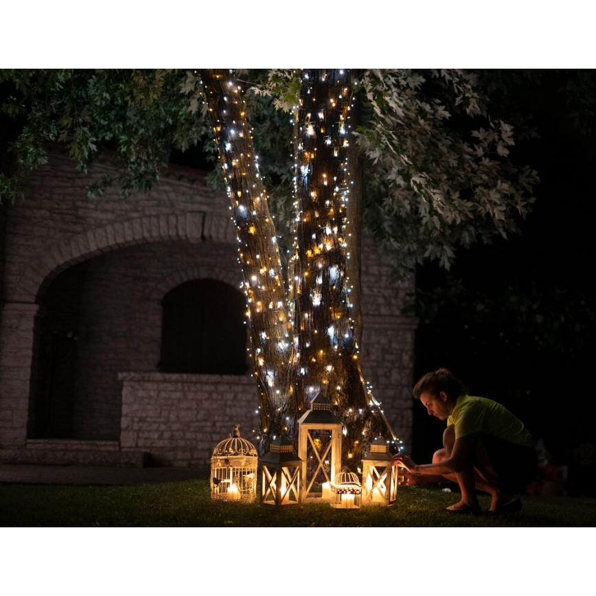 Twinkly - LED prigušiva spoljna božićna girlanda STRINGS 400xLED 35,5m IP44 Wi-Fi
