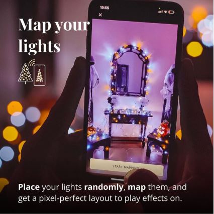 Twinkly - LED prigušiva spoljna božićna girlanda STRINGS 400xLED 35,5m IP44 Wi-Fi