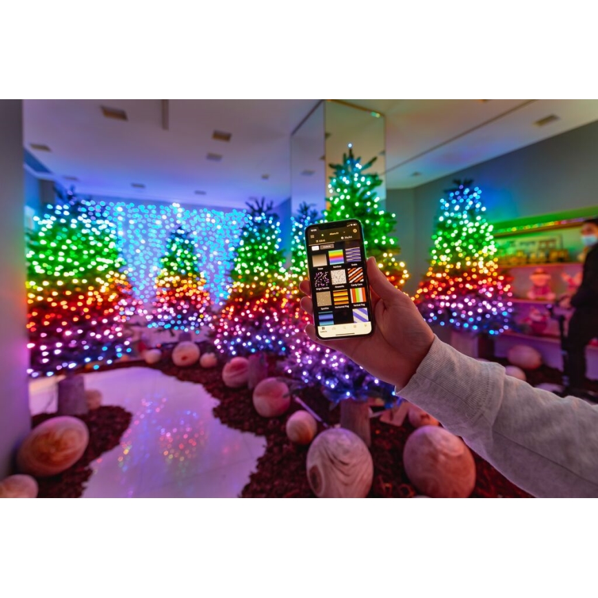 Twinkly - LED RGBW prigušiva spoljašnji božićni lanac lampica STRINGS 400xLED 35,5m IP44 Wi-Fi