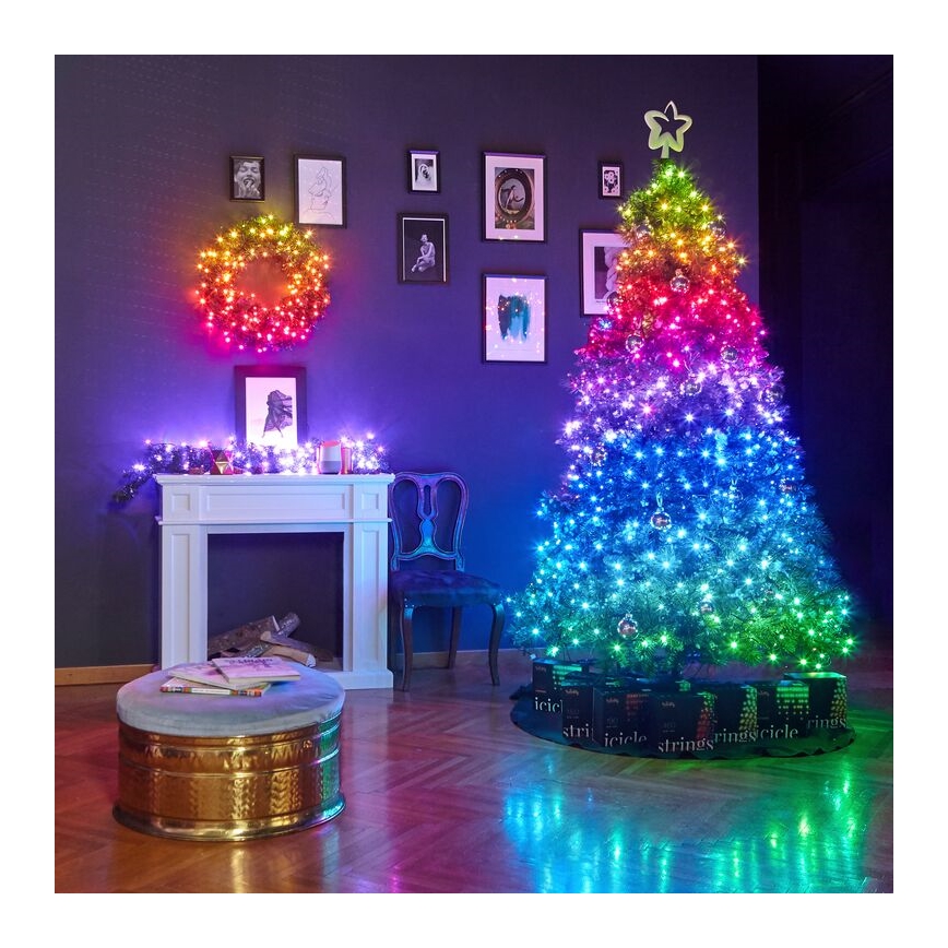 Twinkly - LED RGBW prigušiva spoljašnji božićni lanac lampica STRINGS 400xLED 35,5m IP44 Wi-Fi