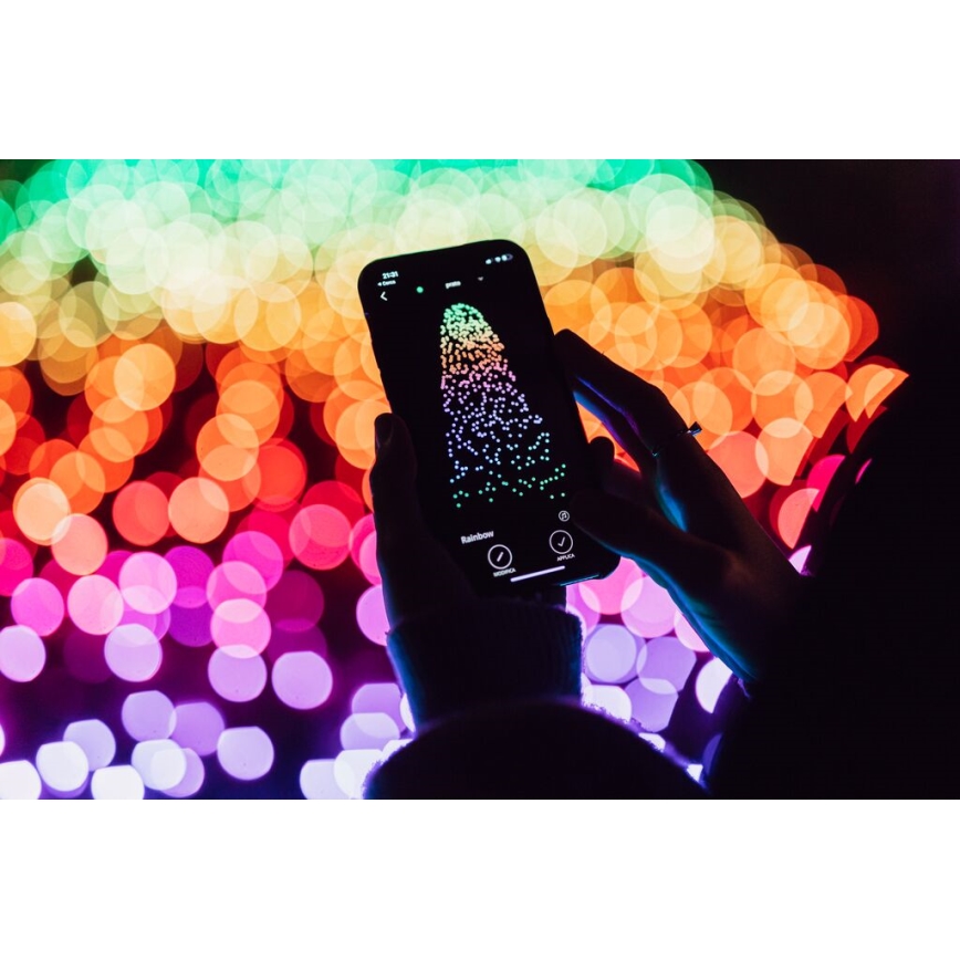 Twinkly - LED RGBW prigušiva spoljašnji božićni lanac lampica STRINGS 400xLED 35,5m IP44 Wi-Fi