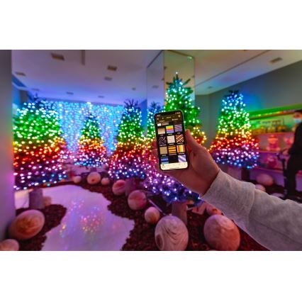 Twinkly - LED RGBW Prigušiva spoljašnja božićna svetlosna girlanda STRINGS 600xLED 51,5m IP44 Wi-Fi