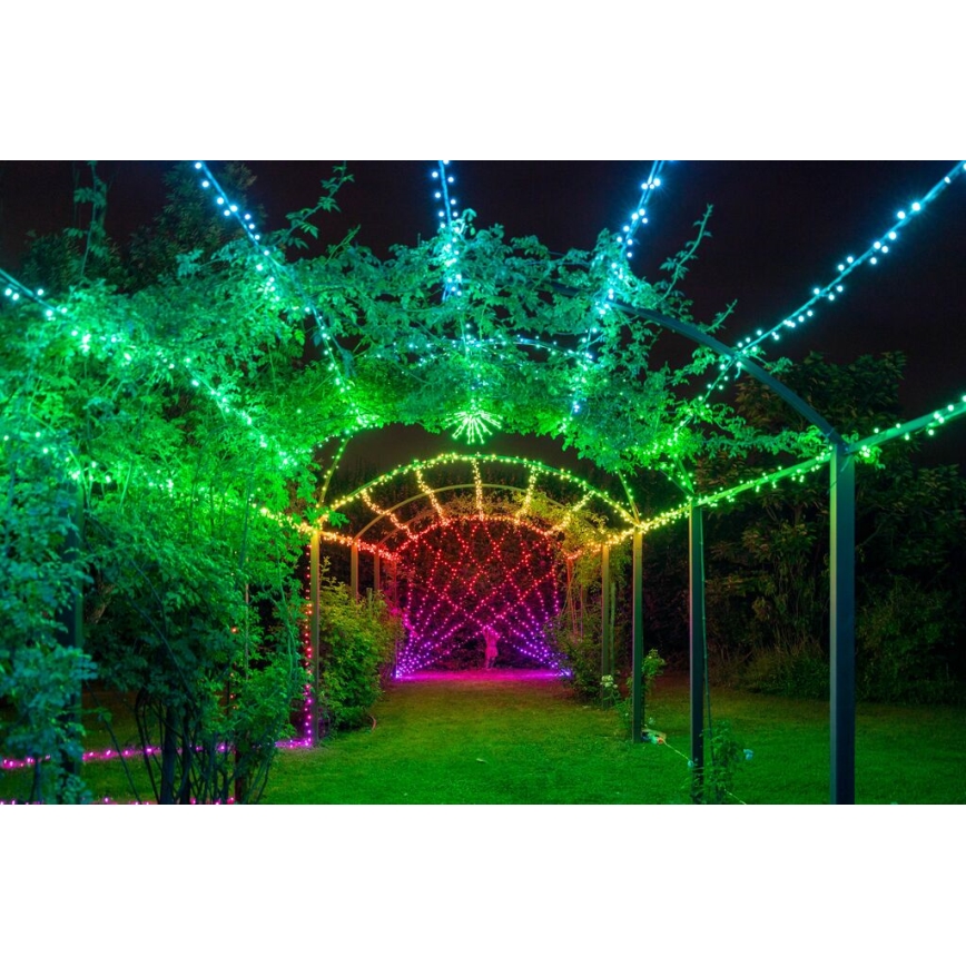Twinkly - LED RGBW Prigušiva spoljašnja božićna svetlosna girlanda STRINGS 600xLED 51,5m IP44 Wi-Fi
