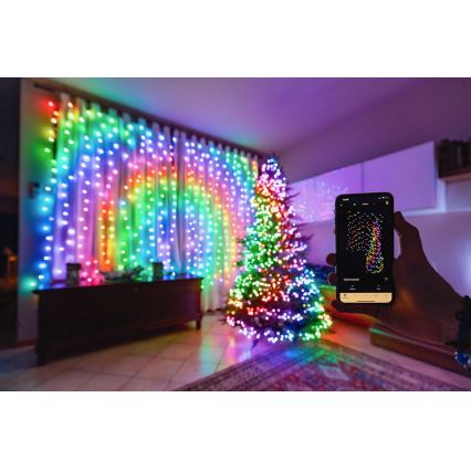 Twinkly - LED RGBW Prigušiva spoljašnja božićna svetlosna girlanda STRINGS 600xLED 51,5m IP44 Wi-Fi