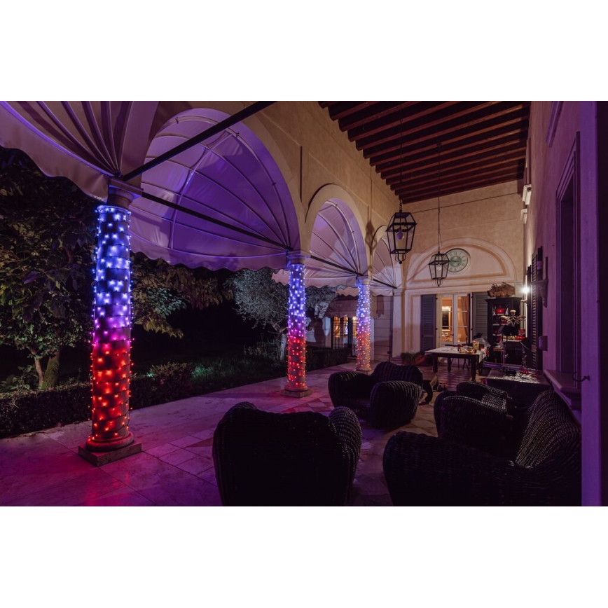 Twinkly - LED RGBW Prigušiva spoljašnja božićna svetlosna girlanda STRINGS 600xLED 51,5m IP44 Wi-Fi