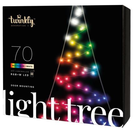 Twinkly - LED RGBW prigušiva spoljašnja božićna jelka LIGHT TREE 70xLED IP44 Wi-Fi