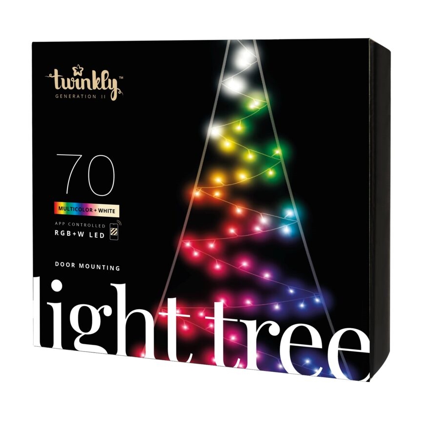 Twinkly - LED RGBW prigušiva spoljašnja božićna jelka LIGHT TREE 70xLED IP44 Wi-Fi