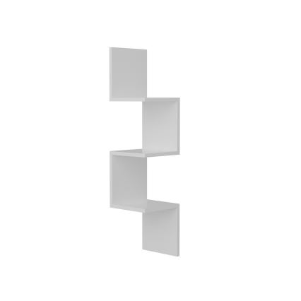 Ugaona zidna polica CORNER 105,4x25 cm bela