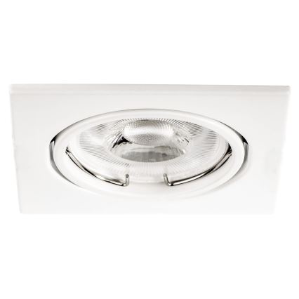 Ugradna plafonska svetiljka 1xGU10/MR16/10W/230V 9x9 cm bela