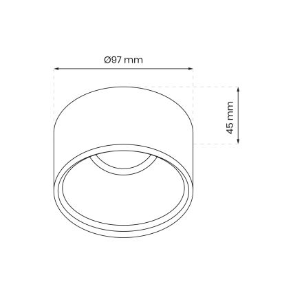 Ugradna spot svetiljka BALI 1xGU5.3/MR16/25W/12V, okrugla, crna