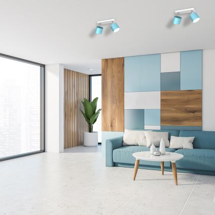 Ugradni spot DIXIE 2xGX53/11W/230V plavi