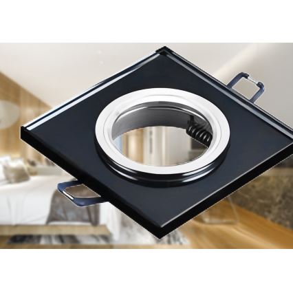 Ugradno plafonsko svetlo 1xGU10/MR16/10W/230V 9x9 cm crna