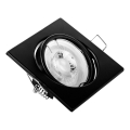 Ugradno plafonsko svetlo 1xGU10/MR16/10W/230V 9x9 cm crno