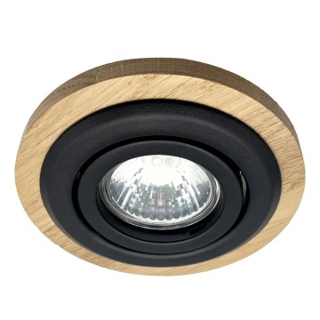 Ugradno stropno svetlo TOBBY 1xG9/20W/230V prečnik 11,5 cm hrast/crna