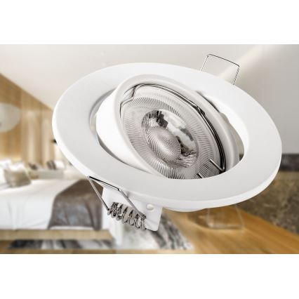 Ugradno svetilo 1xGU10/MR16/10W/230V, prečnik 9 cm, belo