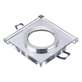 Ugradno svetlo 1xGU10/MR16/10W/230V 9x9 cm sjajni hrom