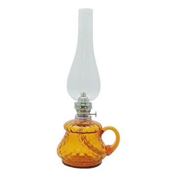 Uljana lampa TEREZA 34 cm amber rombovi