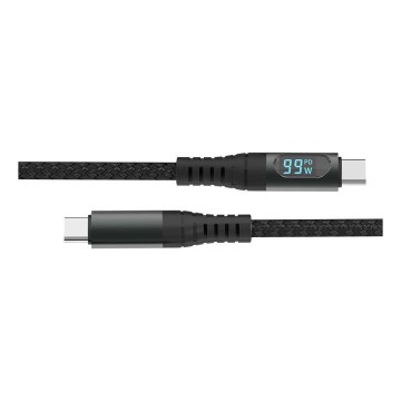 USB-C kabl sa LED displejom 100W 1 m