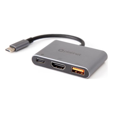 USB hub 3 u 1, 100W, HDMI 4K