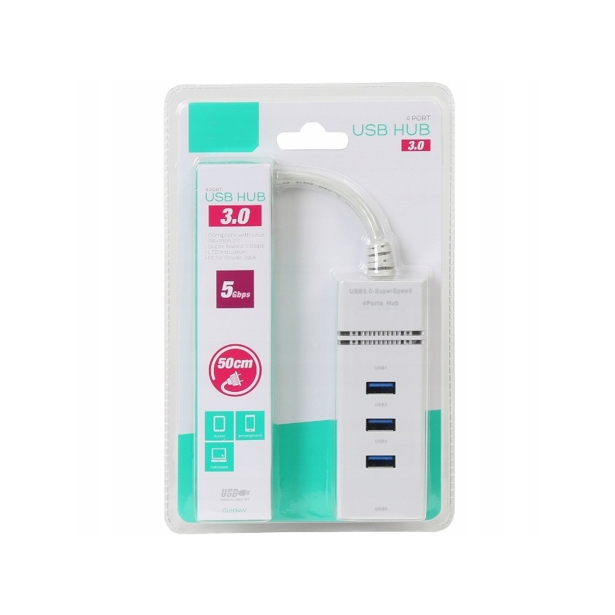 USB HUB 4x USB 3.0 portova 50 cm