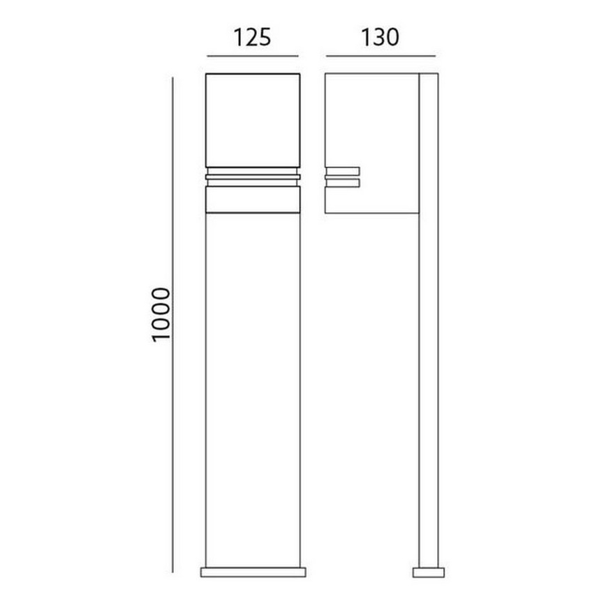 Vanjska lampa QUAZAR 1xGU10/11W/230V IP44 siva