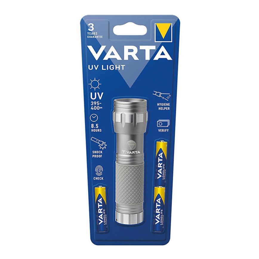 Varta 15638101421 - LED baterijska lampa UV LIGHT UV/3xAAA