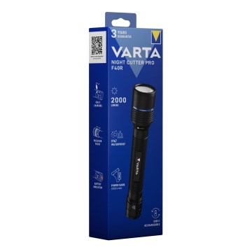 Varta 18922101111 - LED punjiva svetiljka sa power bankom NIGHT CUTTER PRO F40R LED/USB IP67 5200 mAh