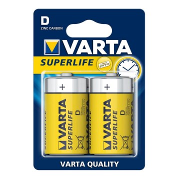 Varta 2020 - paket od 2 kom cink-ugljene baterije SUPERLIFE D 1,5 V