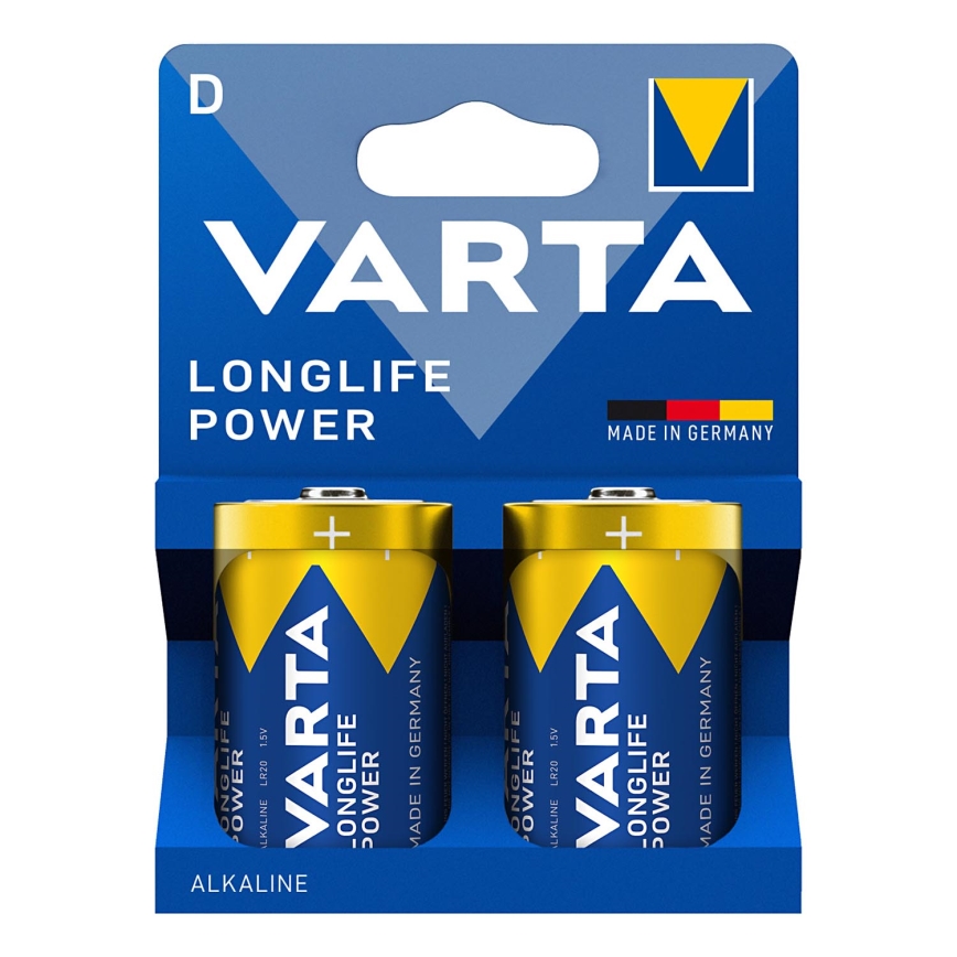 Varta 4920121422 - 2 kom alkalne baterije LONGLIFE POWER LR20/D 1,5V