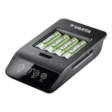 VARTA 57684 - LCD Smart punjač za 4x AA/AAA, punjenje 1,5 h