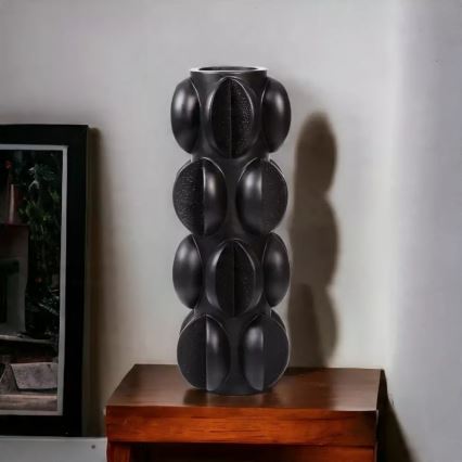 Vaza 37x15 cm smola/prigušiva crna