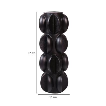 Vaza 37x15 cm smola/prigušiva crna