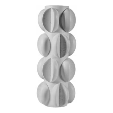 Vaza 37x19 cm smola/matna bela prigušiva
