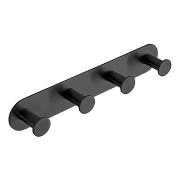 Vešalica 25,5x4,5 cm nerđajući čelik/crna