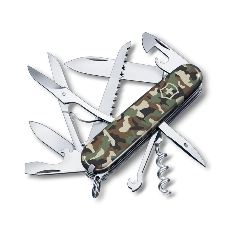 Victorinox - Multifunkcionalni džepni nož HUNTSMAN 9,1 cm/15 funkcija u maskirnom dezenu