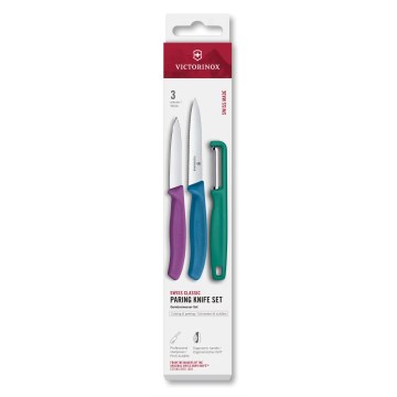 Victorinox - Set kuhinjskih noževa sa ljuštilicom SWISS CLASSIC 3 kom u više boja