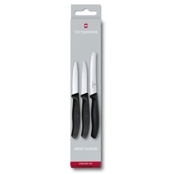 Victorinox - set kuhinjskih noževa za povrće, 3 kom, crne boje